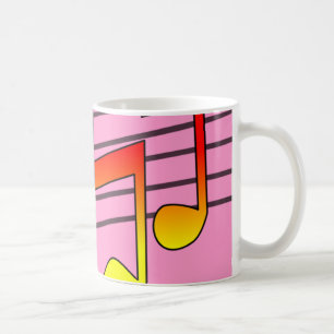 Caneca De Café Notas Musicais