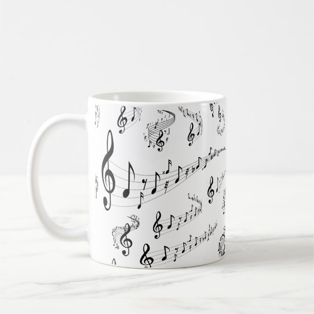 Caneca De Café Notas musicais (Esquerda)