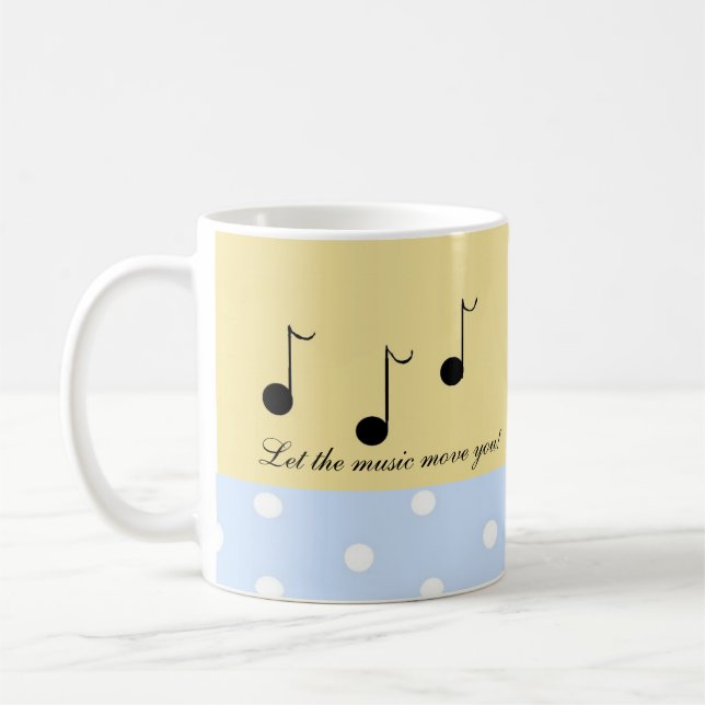 Caneca De Café Notas Musicais Negras com Ditos Musicais (Esquerda)