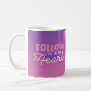 Caneca De Café Notebook Romântico sunset: Corações do Destino