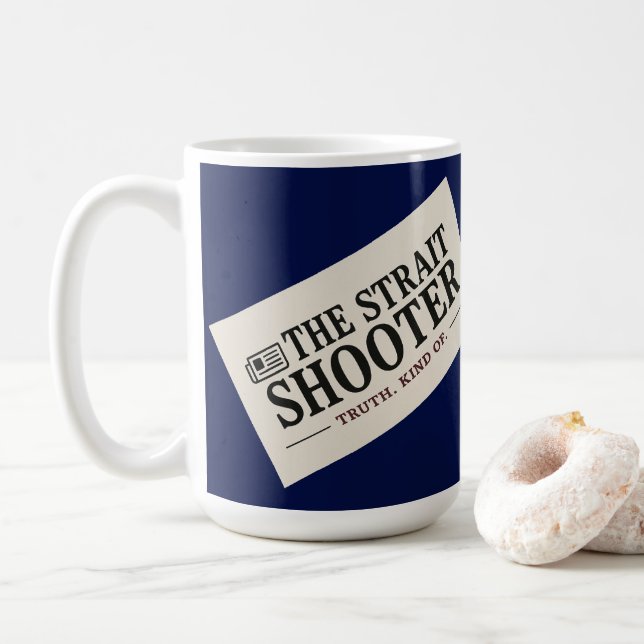 Caneca De Café Notícias Oficiais do Strait Shooter  (Com Donut)