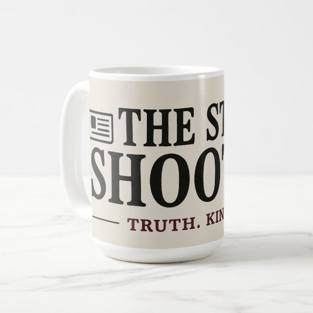 Caneca De Café Notícias Oficiais do Strait Shooter  (Frente Esquerda)