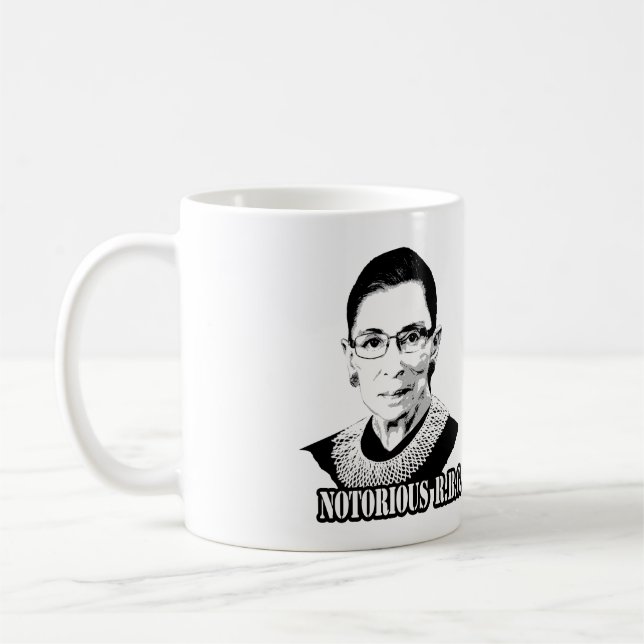 Caneca De Café Notório R.B.G. - Ruth Bader Ginsburg (Esquerda)