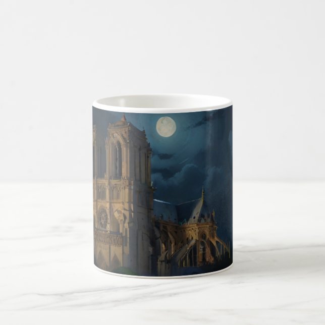 Caneca De Café Notre Dame e Full Moon Art (Centro)