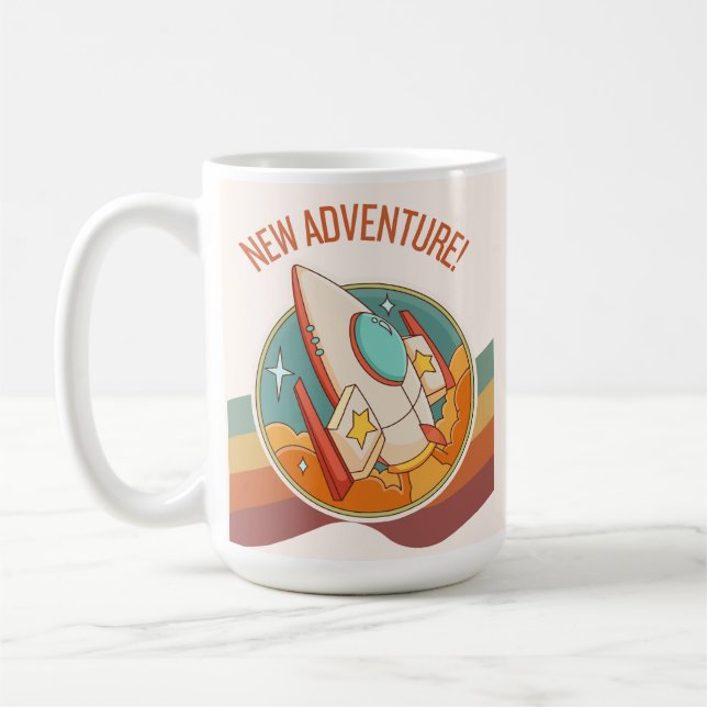 Caneca De Café nova aventura em foguetes (Esquerda)