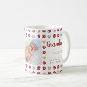 Caneca De Café Nova Avó - 2 Fotos e Estatísticas Personalizadas d