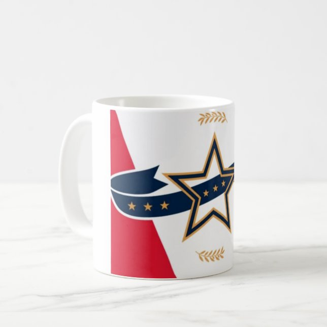 Caneca De Café Nova Bandeira de Montgomery, Alabama (Frente Esquerda)