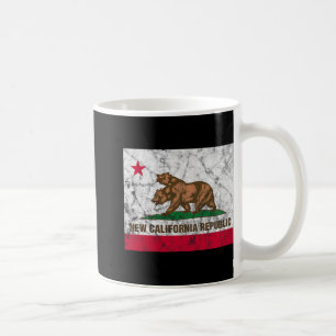 Caneca De Café Nova Bandeira Distendida da República da Califórni