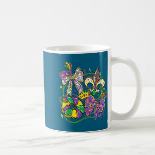 Caneca De Café Nova Camisa Mardi Gras Coquette Bow King