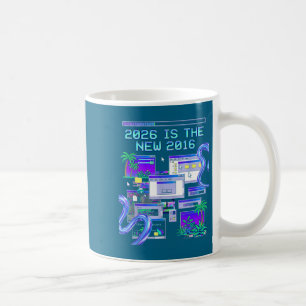 Caneca De Café Nova Estética de Computador Pixel Vaporwave 2016