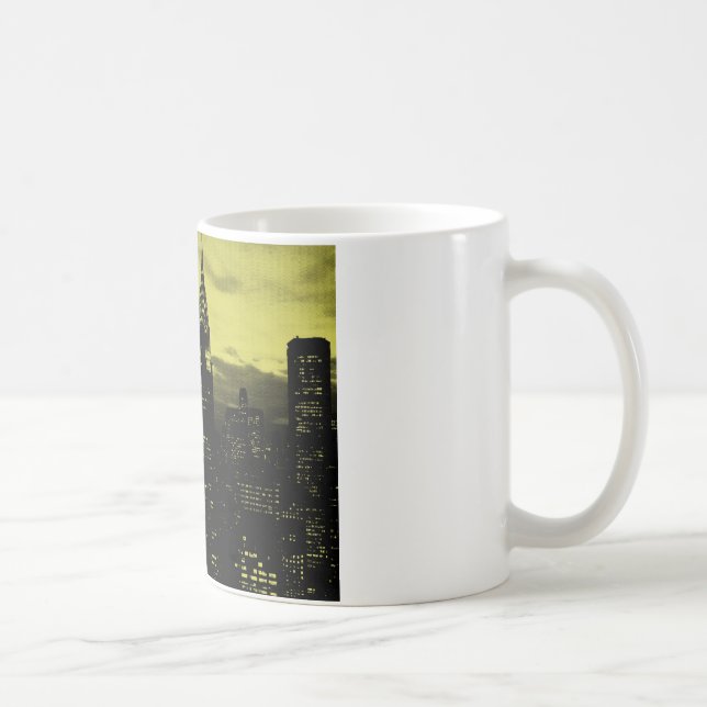 Caneca De Café Nova Iorque amarelo pontilhado preto (Direita)