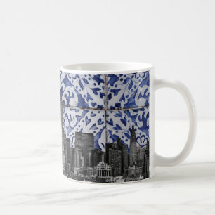Caneca De Café Nova Iorque - Arranha-céus com Azulejos portugues