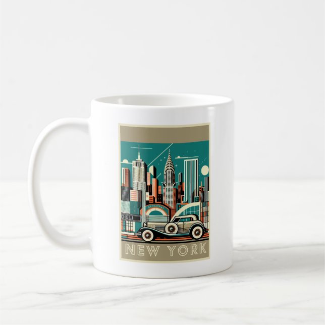 Caneca De Café Nova Iorque Art Deco (Esquerda)