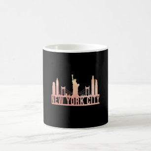 Caneca De Café Nova Iorque EUA Cityscape Skyline Funny Gift