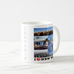 Caneca De Café Nova Iorque I Love zUS107, mosaico,