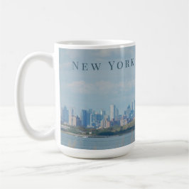 Caneca De Café Nova Iorque Sunny Skyline Harbor