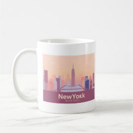 Caneca De Café Nova Iorque USA Pastel Viagem