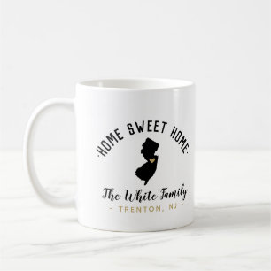 Caneca De Café Nova Jersey Home Sweet Home Family Monograma Mug