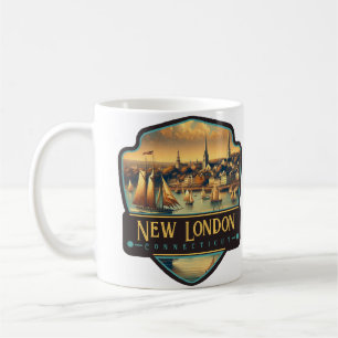 Caneca De Café Nova Londres, Connecticut Vintage