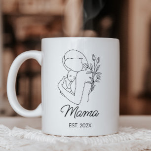 Caneca De Café Nova mamã e bebê