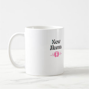 Caneca De Café Nova Mama Mug. Menina. Presente de maternidade.