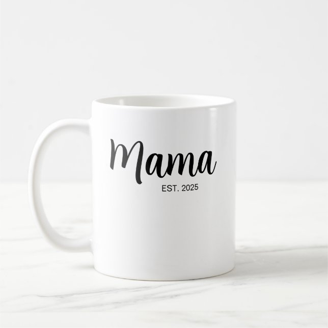 Caneca De Café Nova Mamãe Est , Mamãe Para Ser , Mamãe personaliz (Esquerda)