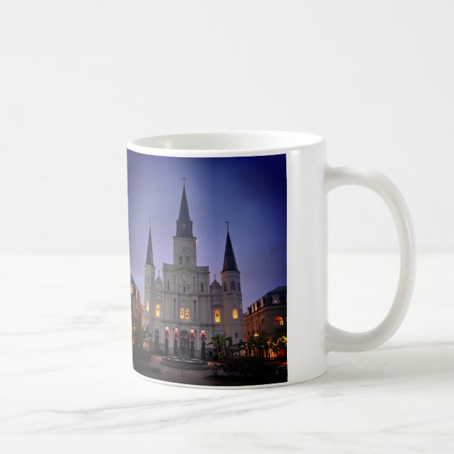 Caneca De Café Nova Orleans, LA Catedral Basilica, Praça Jackson (Direita)