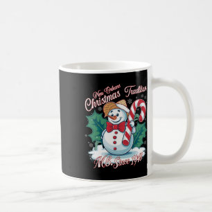 Caneca De Café Nova Orleans Tradição de Natal Bingle Snowmen