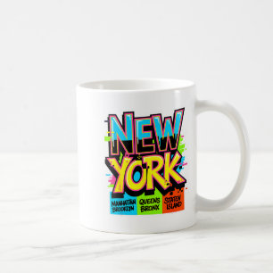 Caneca De Café nova york cidade skyline bronx queens manhattan es