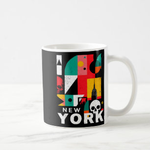 Caneca De Café Nova york silhueta punk grunge vintage retrô grafi