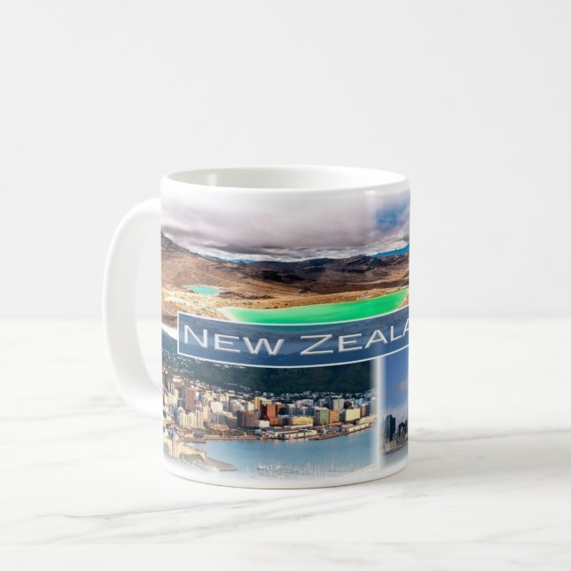 Caneca De Café Nova Zelândia - (Frente Esquerda)