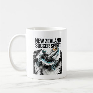 Caneca De Café Nova Zelândia Espírito Futebol Esqueleto Atacante