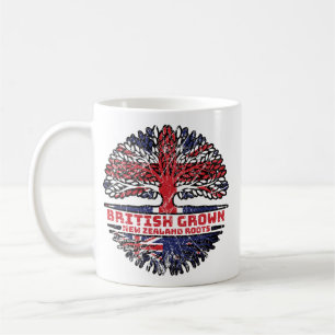 Caneca De Café Nova Zelândia Uk Reino Unido British Tree Roots