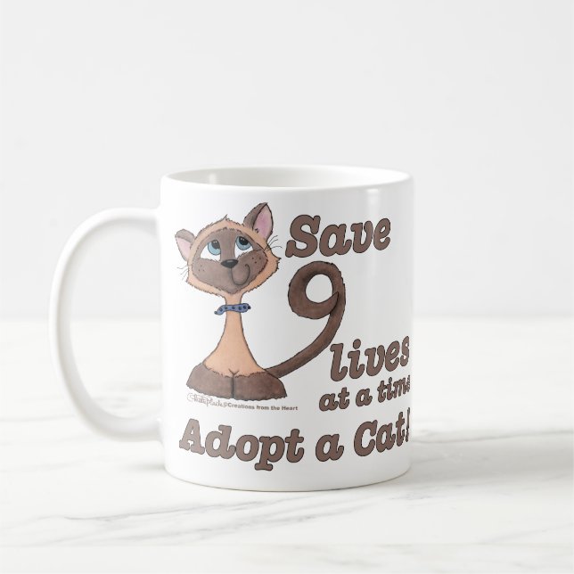 Caneca De Café Nove Vidas (Esquerda)