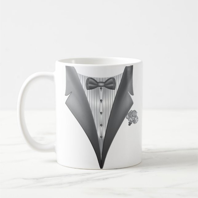 Caneca De Café Novelty Tuxedo Tux Impressão (Esquerda)