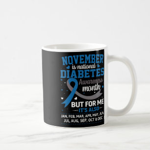 Caneca De Café Novembro É Mês de Conscientização do Diabetes Azul