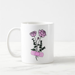 Caneca De Café Novembro Peony Flower Bandaid