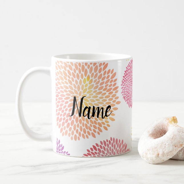 Caneca De Café Novidade cerâmica de estilo feminino aquarela (Com Donut)
