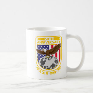 Caneca De Café Novidade do 50º Aniversário do Pouso na Lua do Apo
