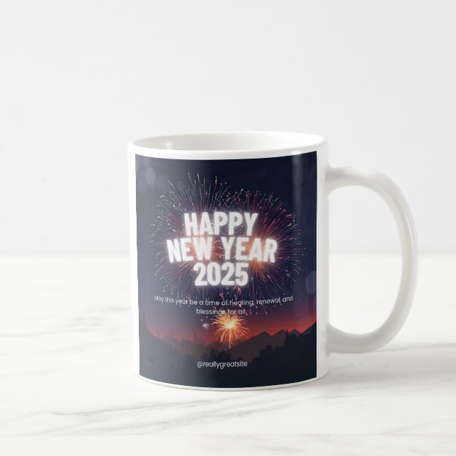 CANECA DE CAFÉ NOVO ANO MUG 2025 (Direita)