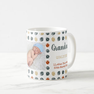 Caneca De Café Novo Avô - 2 Fotos e Estatísticas Personalizadas d