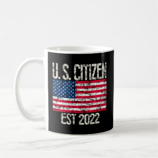 Caneca De Café Novo cidadão americano Est 2022 cidadão imigrante 