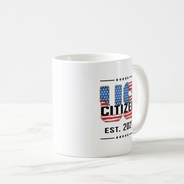 Caneca De Café Novo cidadão americano presente orgulhoso Cidadani (Frente Esquerda)