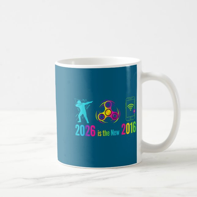 Caneca De Café Novo Década de Vinhas Retrô Nostalgia 2016 (Direita)