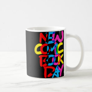 Caneca De Café Novo Dia de Quadrinhos (sobreposição)
