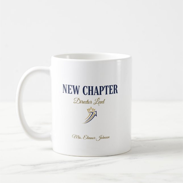 Caneca De Café Novo Diretor de Capítulo Personalizado (Esquerda)