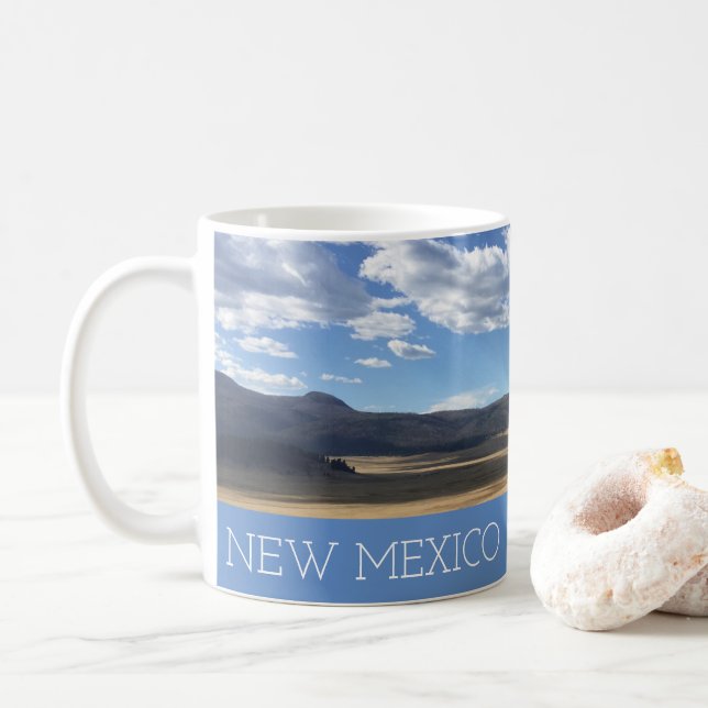 Caneca De Café Novo México Belo Céu Azul e Montes Mug (Com Donut)
