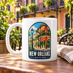 Caneca De Café Novo Orleans French Quarter Vintage Louisiana