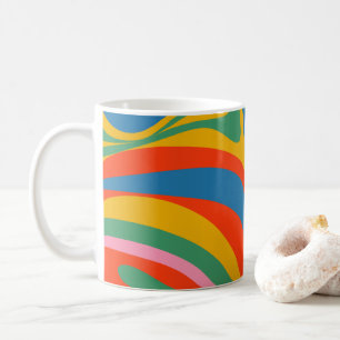 Caneca De Café Novo padrão de Abstrato de trilho retrátil do Groo