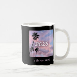 Caneca De Café Novo pôr do sol da palmeira retrô 2016